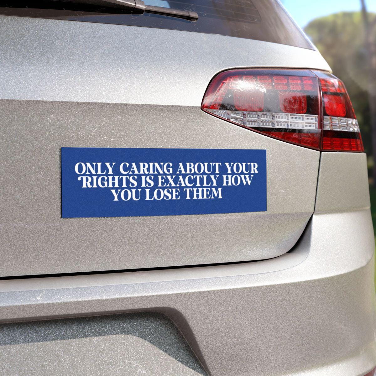 Only caring about your rights is exactly how you lose them car magnet or sticker | car magnet liberal | feminist sticker | fdt | political