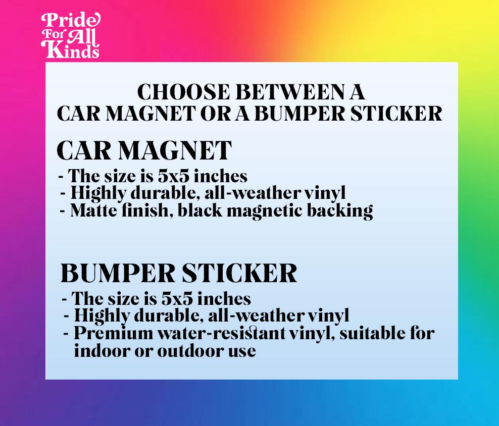 make racists afraid again | car magnet liberal | feminist car magnet | subtle fdt | anti fascism | political car magnet | leftist gift |