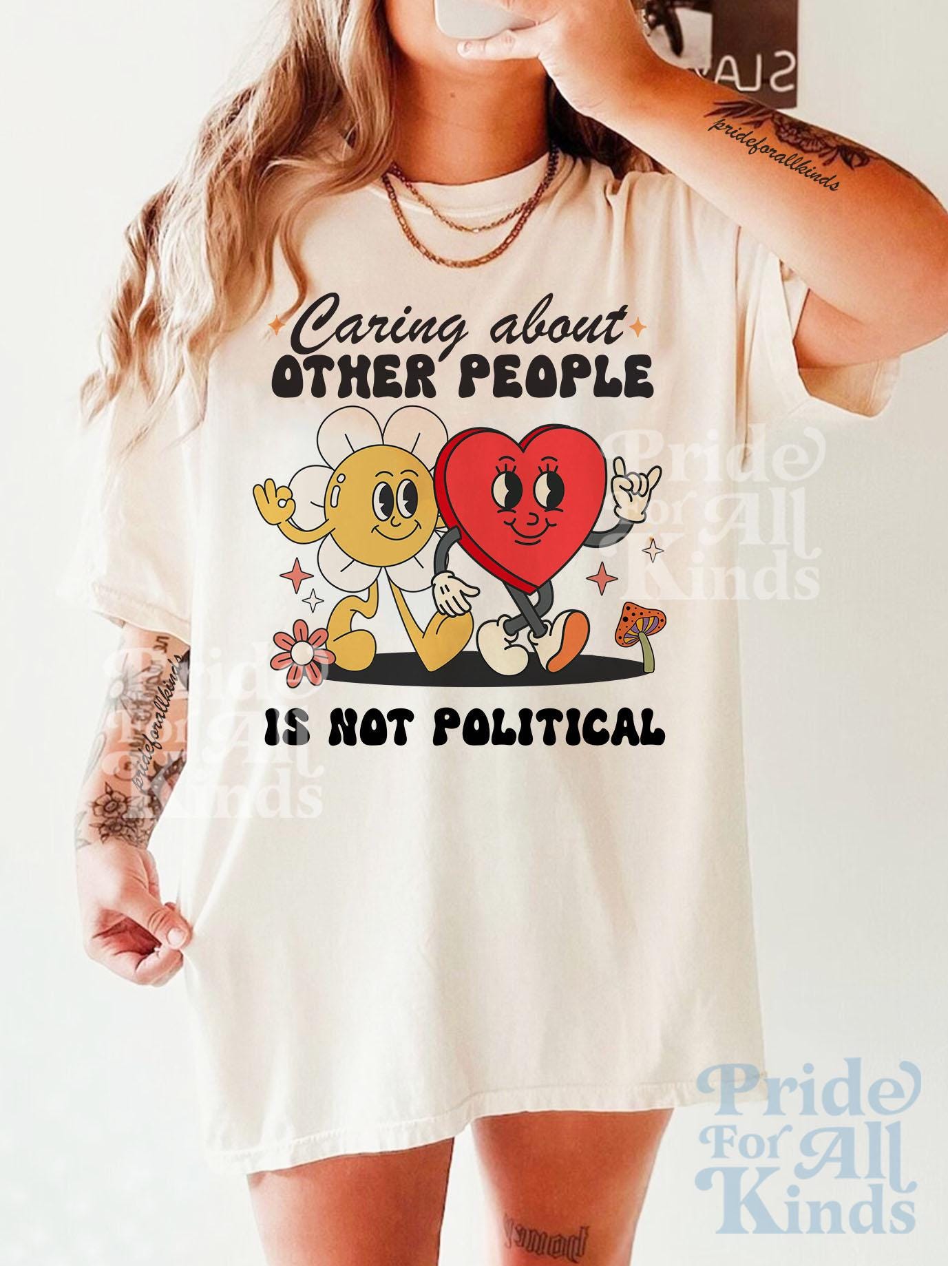 caring about other people is not political shirt | liberal tshirt | resist shirt | feminist human rights | social justice | anti fascism