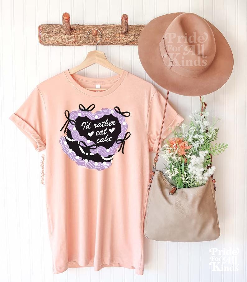 asexual | i'd rather eat cake | asexual pride | subtle asexual merch | asexual pride | aroace | asexual tshirt | subtle pride | aromantic