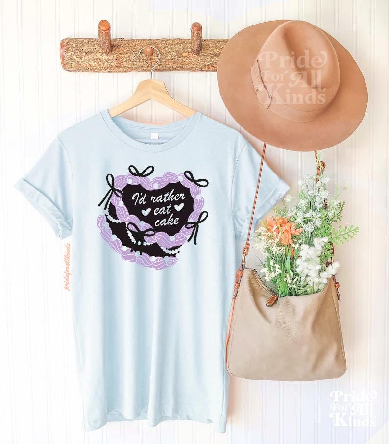 asexual | i'd rather eat cake | asexual pride | subtle asexual merch | asexual pride | aroace | asexual tshirt | subtle pride | aromantic
