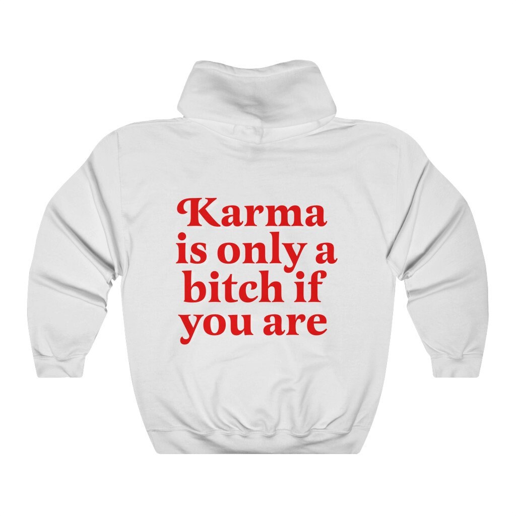 Karma is a bitch only if you are hoodie | Karma is a b | sassy hoodie | aesthetic hoodie | 90s aesthetic | oversized hoodie | unisex vintage