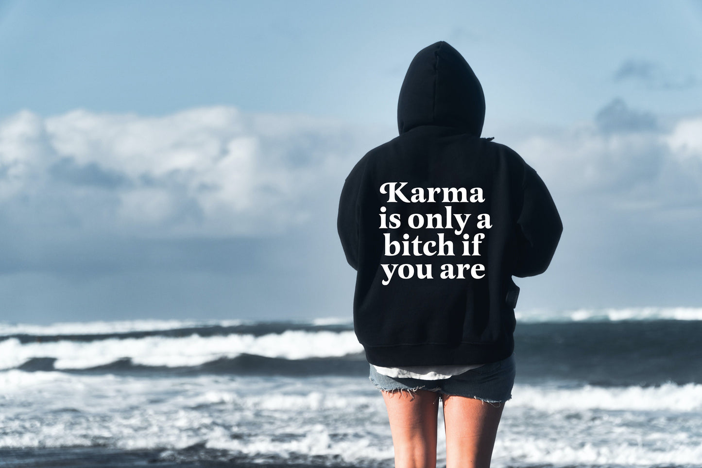 Karma is a bitch only if you are hoodie | Karma is a b | sassy hoodie | aesthetic hoodie | 90s aesthetic | oversized hoodie | unisex vintage