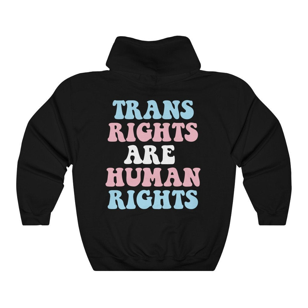 Trans rights are human rights | transgender hoodie | lgbt pride hoodie | trans lesbian hoodie | they them hoodie | 90s aesthetic hoodie |