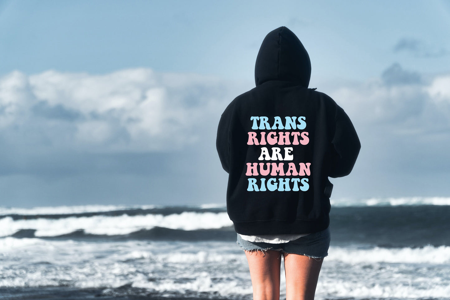 Trans rights are human rights | transgender hoodie | lgbt pride hoodie | trans lesbian hoodie | they them hoodie | 90s aesthetic hoodie |
