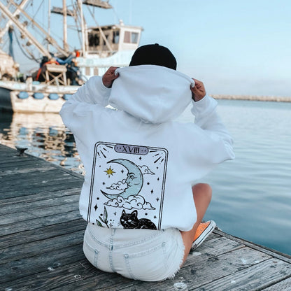 tarot hoodie | tarot card hoodie | tarot cat hoodie | mystical witch hoodie | witchy lesbian hoodie | feminist witch hoodie | vcsco girl