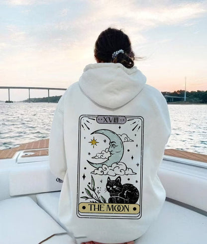 tarot hoodie | tarot card hoodie | tarot cat hoodie | mystical witch hoodie | witchy lesbian hoodie | feminist witch hoodie | vcsco girl