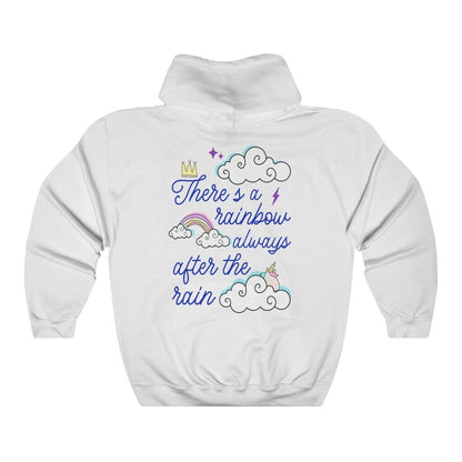 There's a rainbow always after the rain hoodie | rainbow hoodie | aesthetic hoodie | vcso girl hoodie | preppy hoodie | pastel hoodie tumblr