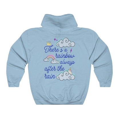 There's a rainbow always after the rain hoodie | rainbow hoodie | aesthetic hoodie | vcso girl hoodie | preppy hoodie | pastel hoodie tumblr