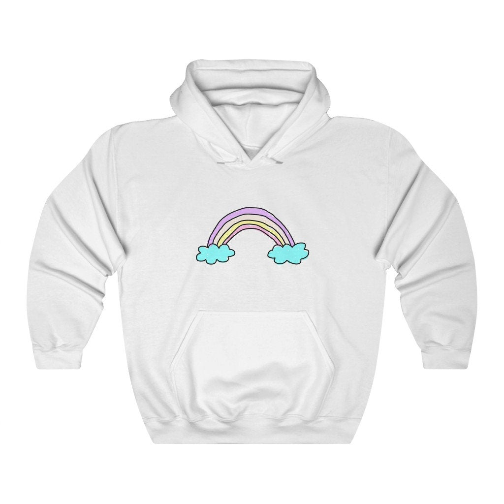 There's a rainbow always after the rain hoodie | rainbow hoodie | aesthetic hoodie | vcso girl hoodie | preppy hoodie | pastel hoodie tumblr