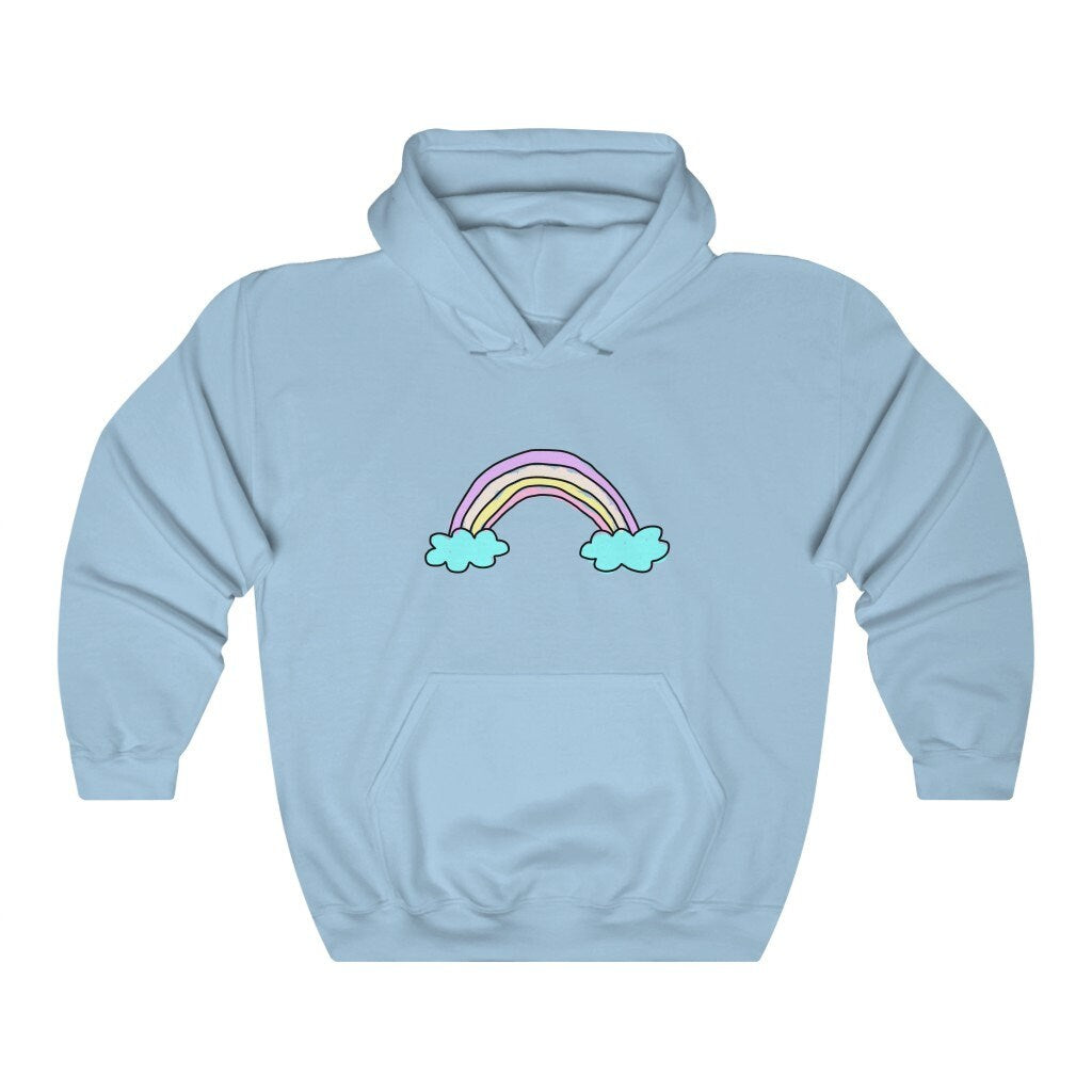 There's a rainbow always after the rain hoodie | rainbow hoodie | aesthetic hoodie | vcso girl hoodie | preppy hoodie | pastel hoodie tumblr