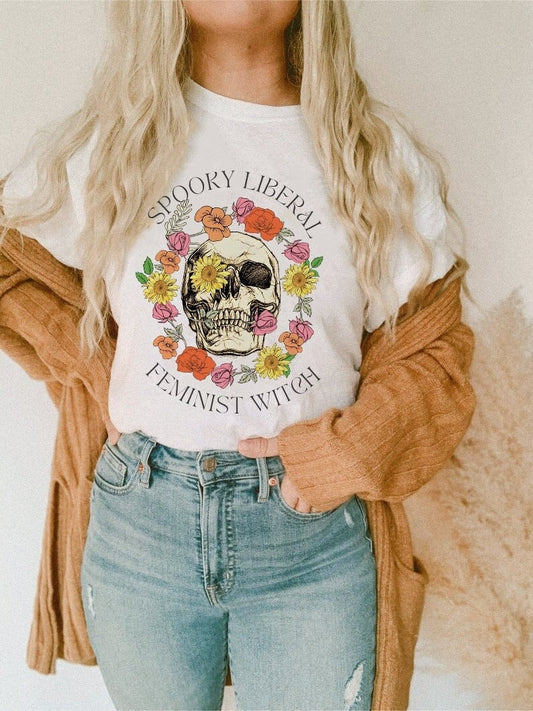 Spooky liberal feminist witch shirt
