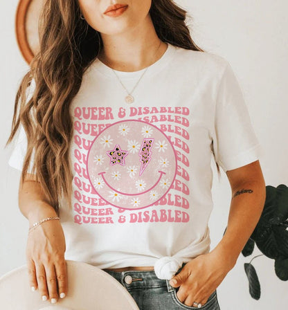 Queer and disabled shirt