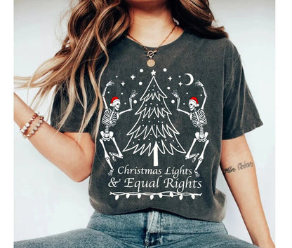 Christmas lights and equal rights shirt