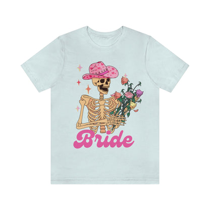 Retro style skeleton bride shirt