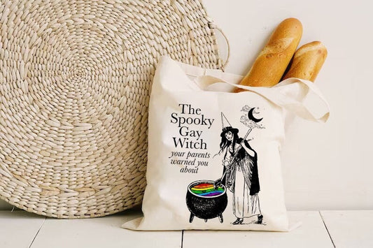 The Spooky Gay Witch your parents warned you about tote bag