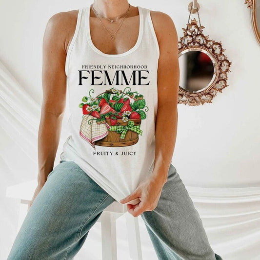 Friendly neighborhood femme tank top