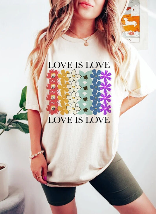 Floral lgbtq shirt