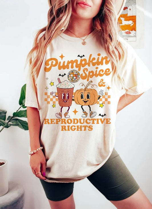 Pumpkin spice and reproductive rights shirt