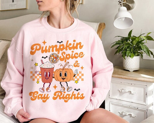 Pumpkin spice and gay rights sweatshirt
