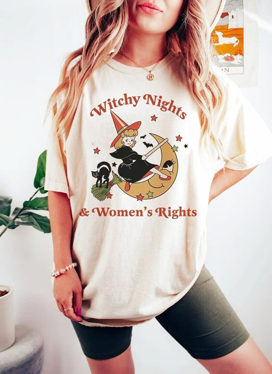 Witchy nights and women's rights shirt