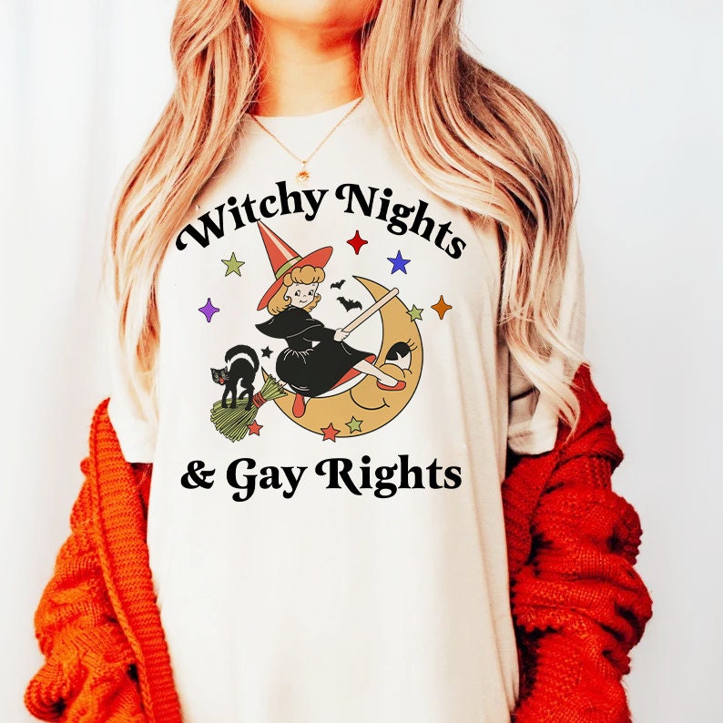 Witchy nights and gay rights shirt