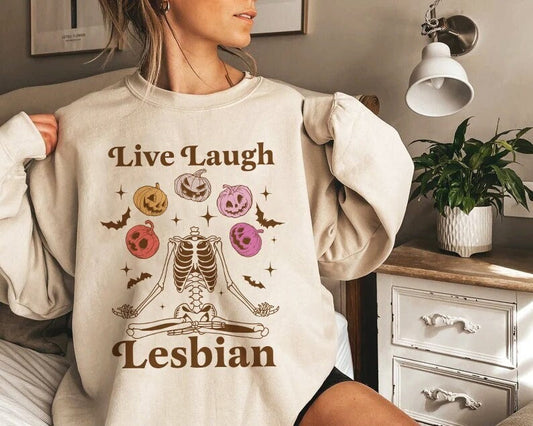 lesbian halloween sweatshirt