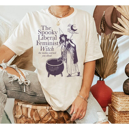 The Spooky Liberal Feminist Witch shirt