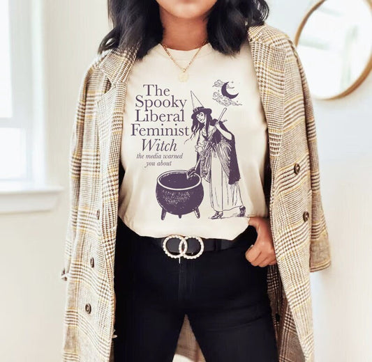 The Spooky Liberal Feminist Witch shirt