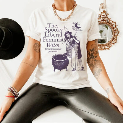 The Spooky Liberal Feminist Witch shirt