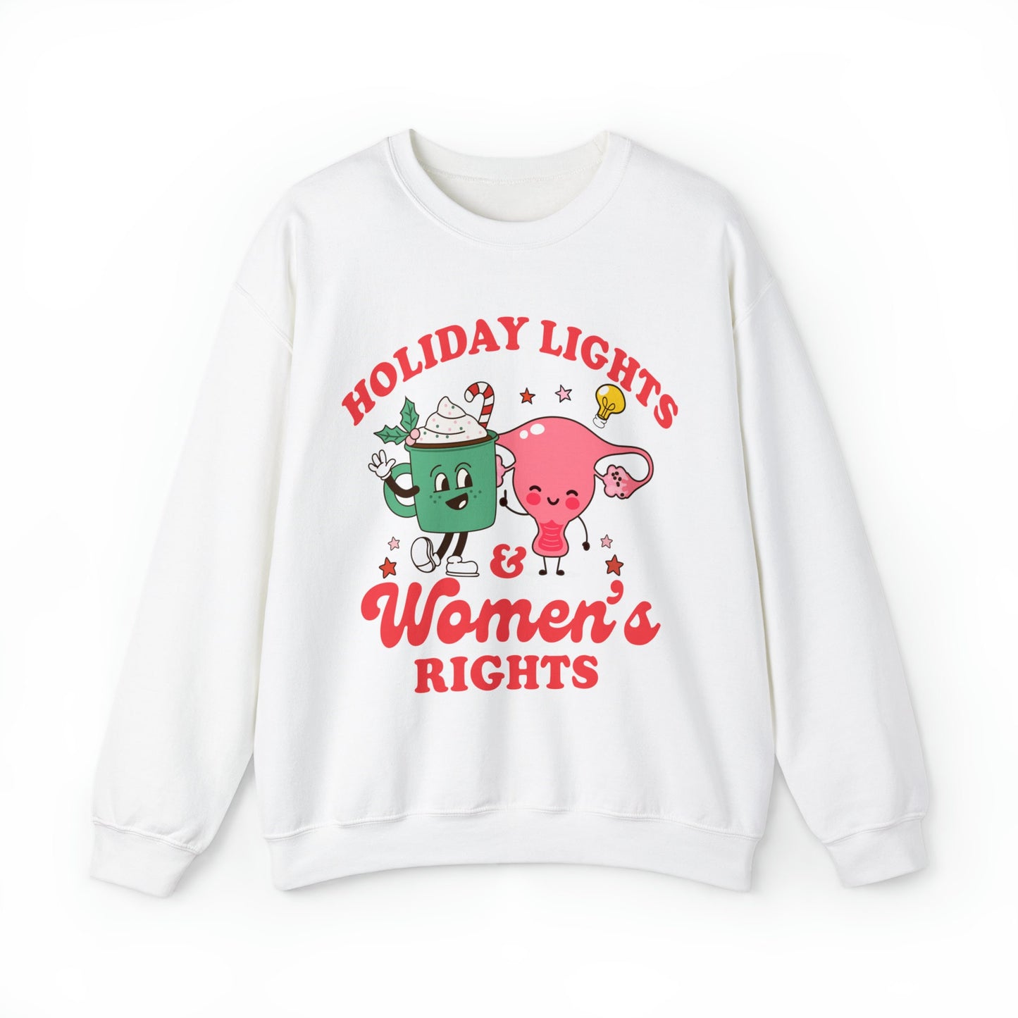 Holiday lights and women's rights | retro feminist christmas | reproductive rights | pro roe | pro choice | abortion rights | activism |