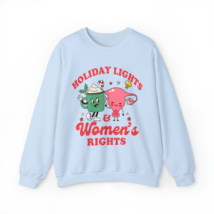 Holiday lights and women's rights | retro feminist christmas | reproductive rights | pro roe | pro choice | abortion rights | activism |