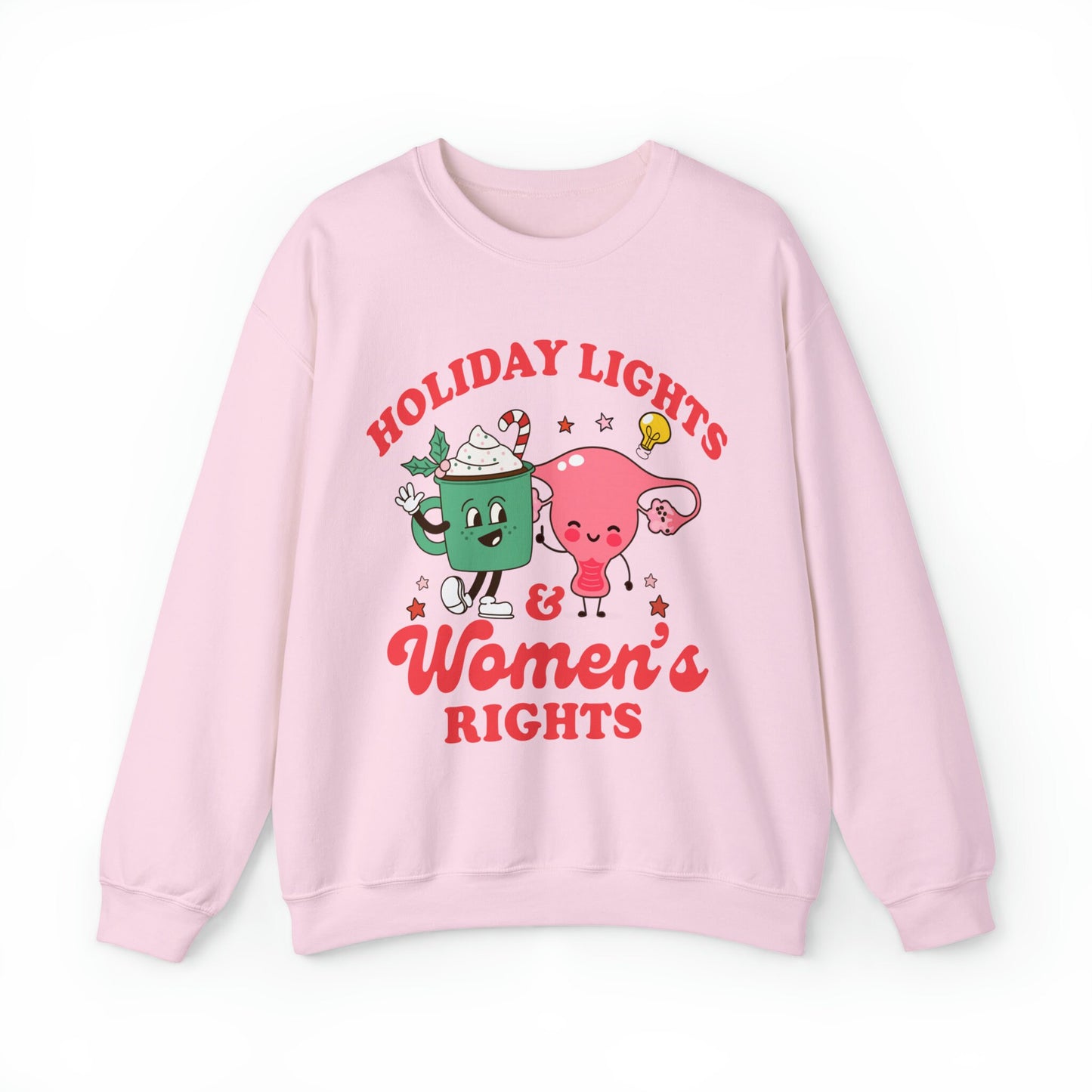 Holiday lights and women's rights | retro feminist christmas | reproductive rights | pro roe | pro choice | abortion rights | activism |