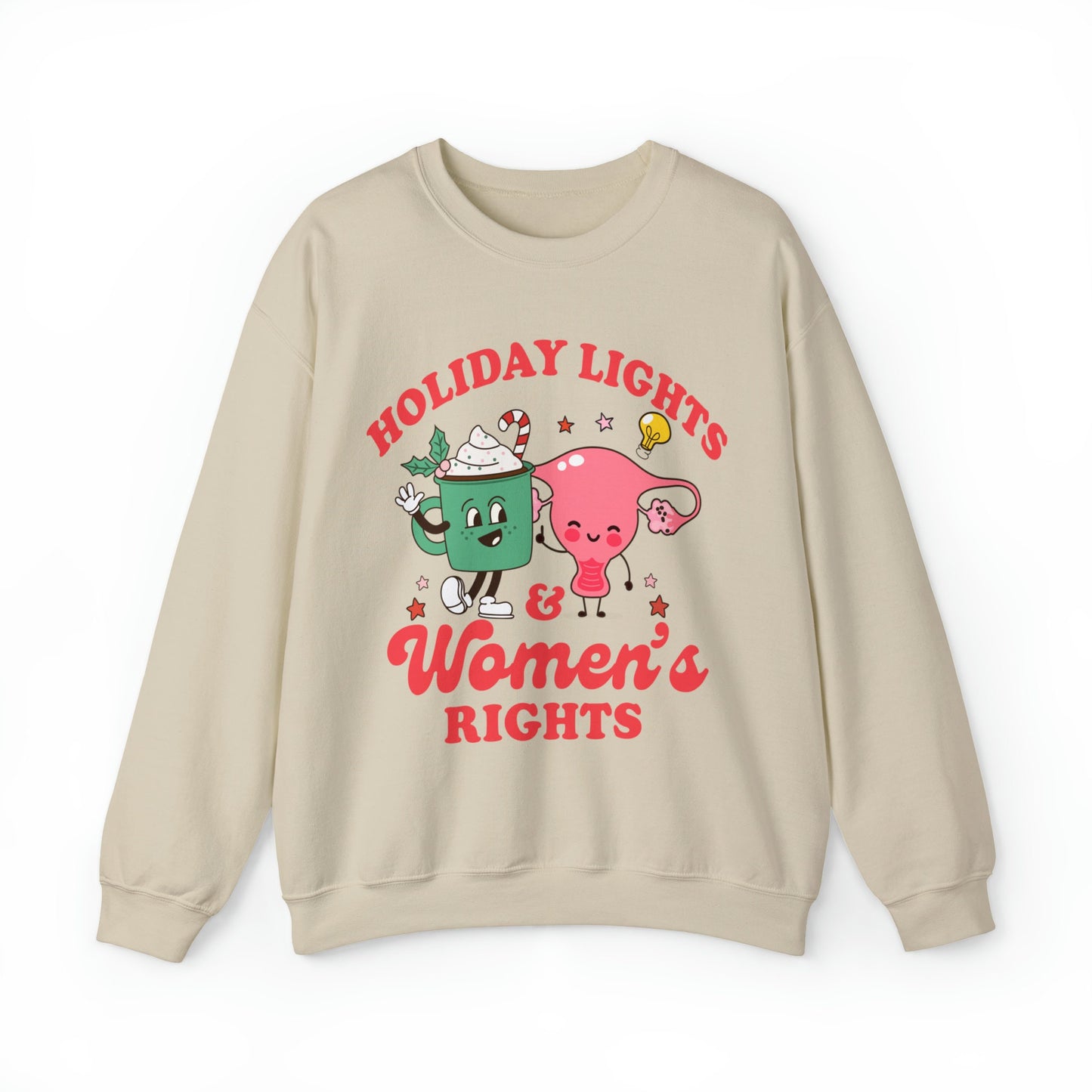 Holiday lights and women's rights | retro feminist christmas | reproductive rights | pro roe | pro choice | abortion rights | activism |