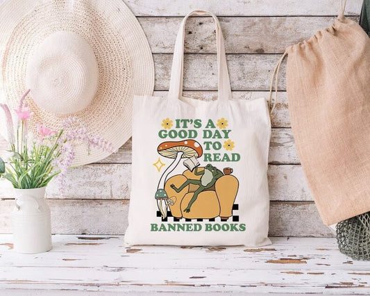 It's a good day to read banned books tote