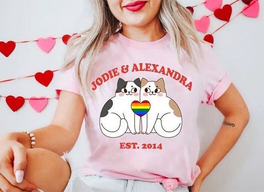Custom Couple LGBT Valentines shirt