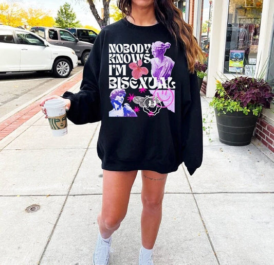 Nobody knows i'm bisexual sweatshirt