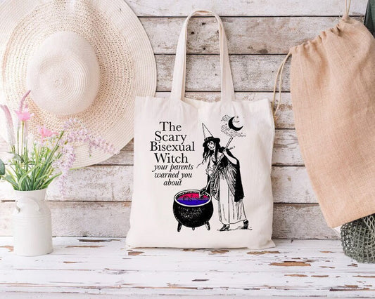 The scary bisexual witch your parents warned you about Tote Bag