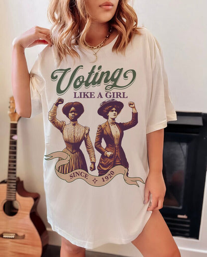 Voting like a girl since 1920 shirt