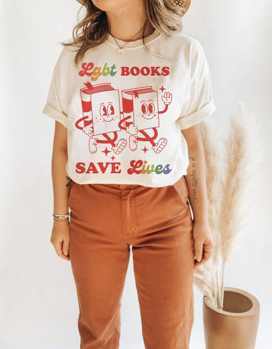 Lgbt books save lives shirt