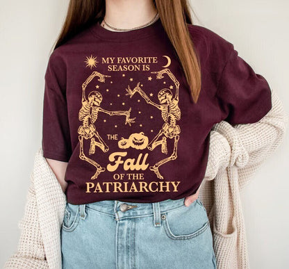 My favorite season is the fall of the patriarchy shirt | burn the patriarchy | smash the patriarchy | feminist witch | liberal | subversive