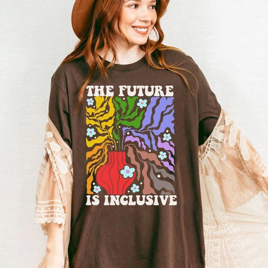 The future is inclusive | cool queer shirt | protect queer kids | trans rights are human rights | bi pride | pride ally | retro pride vibes