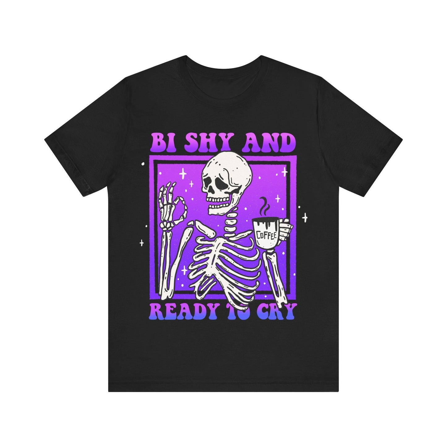 Bi shy and ready to cry | bisexual pride shirt | bi pride shirts | subtle bi pride | funny bisexual shirt | pride merch | bisexual anxiety |
