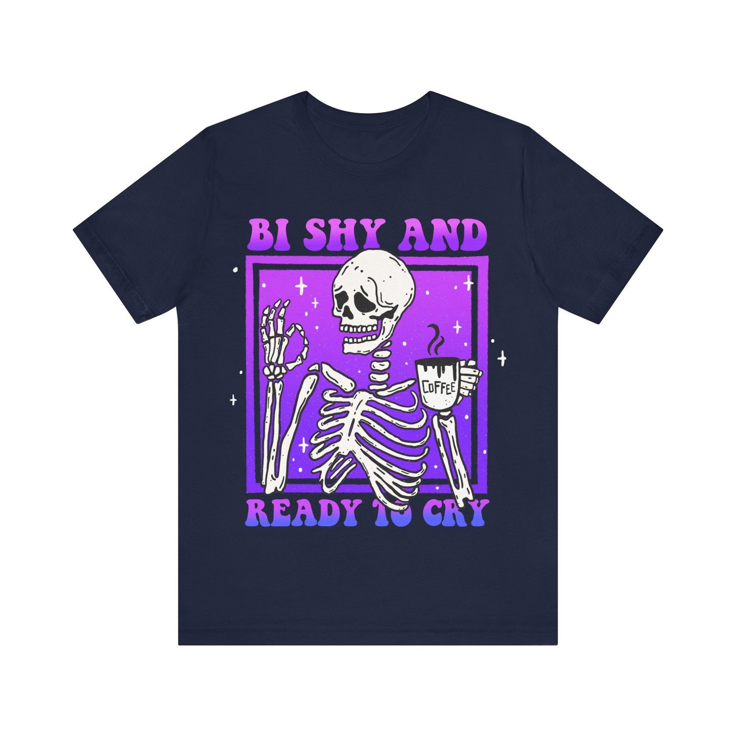 Bi shy and ready to cry | bisexual pride shirt | bi pride shirts | subtle bi pride | funny bisexual shirt | pride merch | bisexual anxiety |