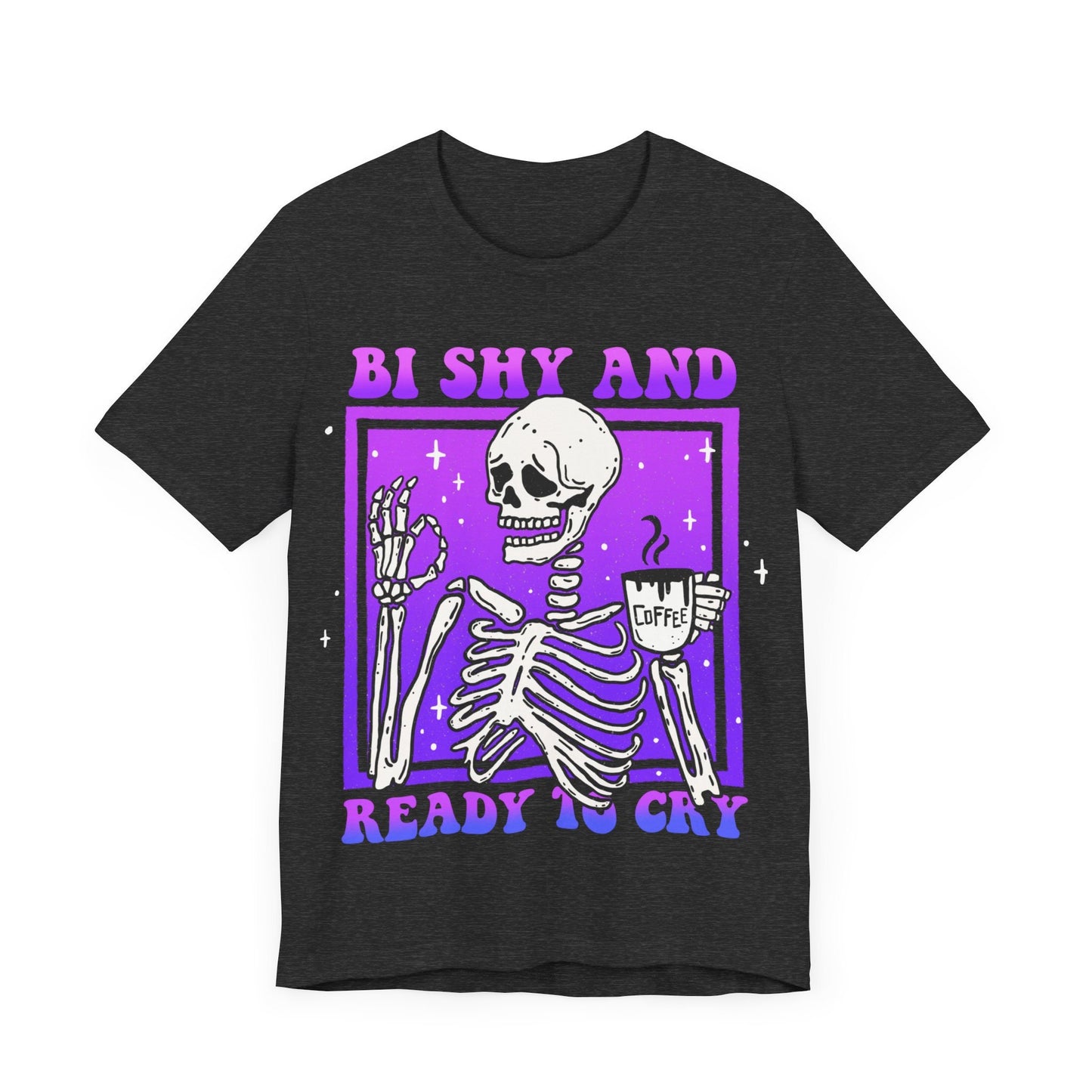 Bi shy and ready to cry | bisexual pride shirt | bi pride shirts | subtle bi pride | funny bisexual shirt | pride merch | bisexual anxiety |