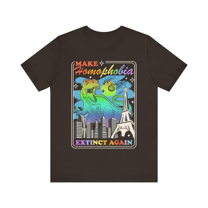 Make homophobia extinct shirt | say gay | stop transphobia | protect trans kids | queer riot | trans youth | funny gay shirt | retro lesbian