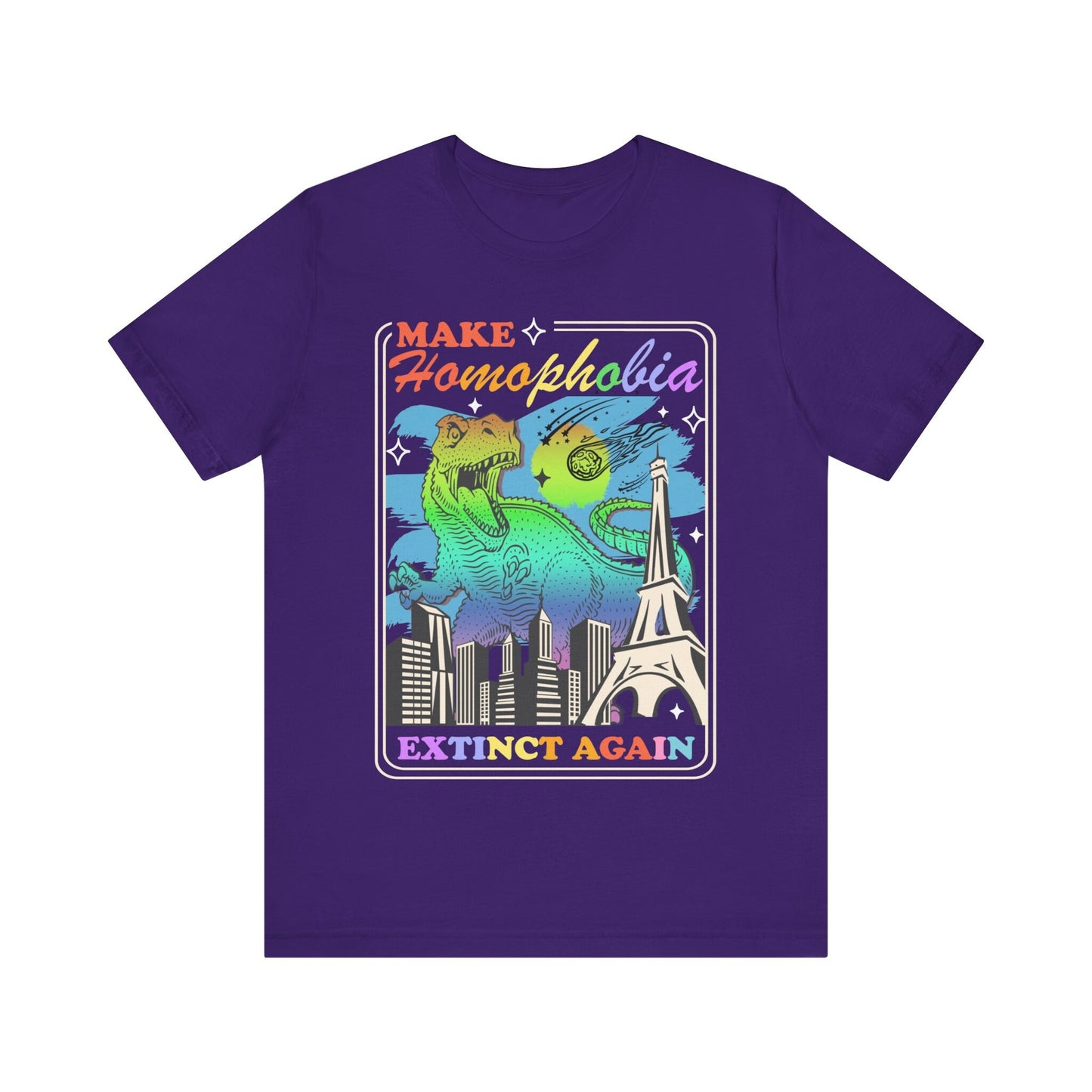 Make homophobia extinct shirt | say gay | stop transphobia | protect trans kids | queer riot | trans youth | funny gay shirt | retro lesbian
