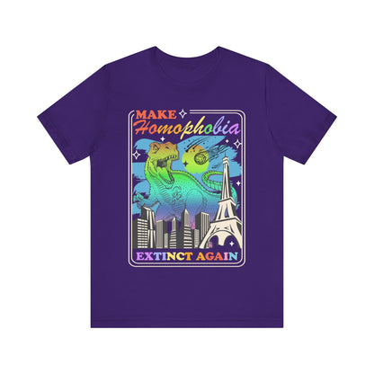 Make homophobia extinct shirt | say gay | stop transphobia | protect trans kids | queer riot | trans youth | funny gay shirt | retro lesbian