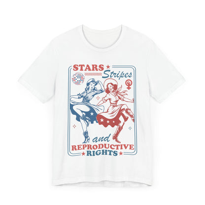 Stars stripes and reproductive rights | roe v wade shirt | pro roe v wade election tshirts | mind your own uterus | leftist social democrat