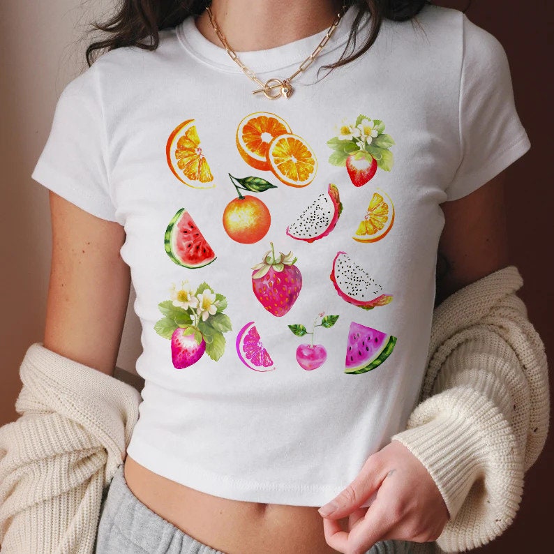 Subtle lesbian | lesbian baby tee | lesbian fruits | retro lesbian shirt | lesbian crop | lesbian subtle | subtle pride shirt | cool queer